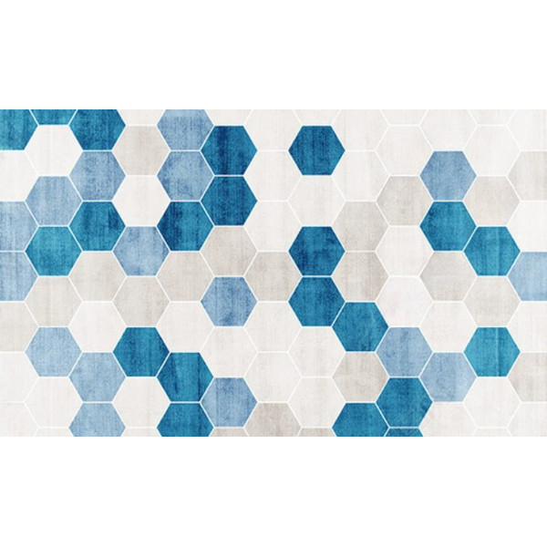 Стильний не слизький килим, килимок в коридор "Blue", 100*120 см 