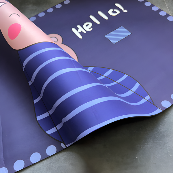 Діатомітовий килимок для ванної кімнати синій Hello