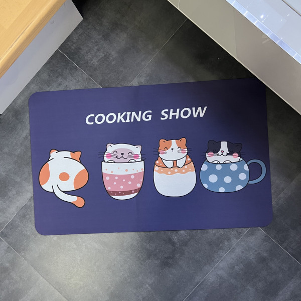 Діатомітовий килимок для ванної кімнати Cooking show, 50х80 см