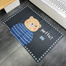 Нековзний килимок у ванну із диатоніту зелений Hello, 120х80 см