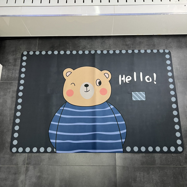 Нековзний килимок у ванну із диатоніту зелений Hello, 120х80 см