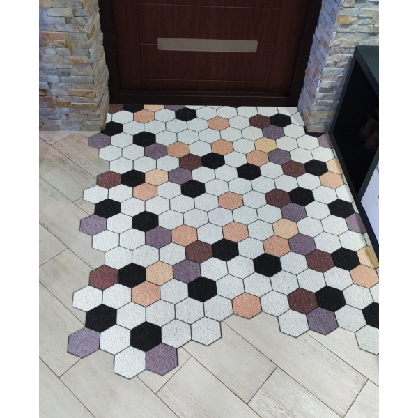Брудозахисний гумовий килимок скандинавські соти 120x160 см