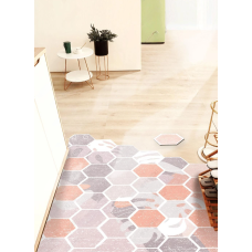 Стильный резиновый коврик для прихожей ''Soft pink'' 100х120 см.