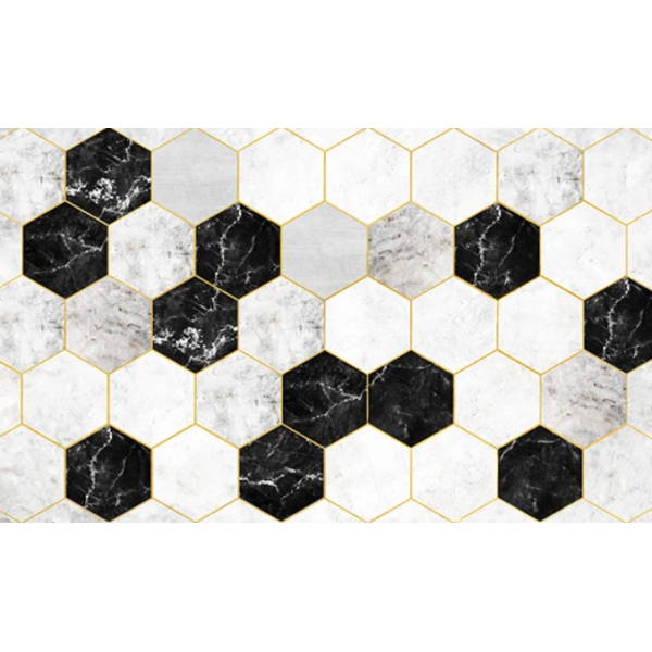 Придверний гумовий килимок для передпокою ''Black and white'' 40х60 см.