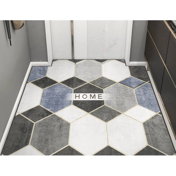 Стильный резиновый коврик для прихожей ''Home'' 120х140 см.